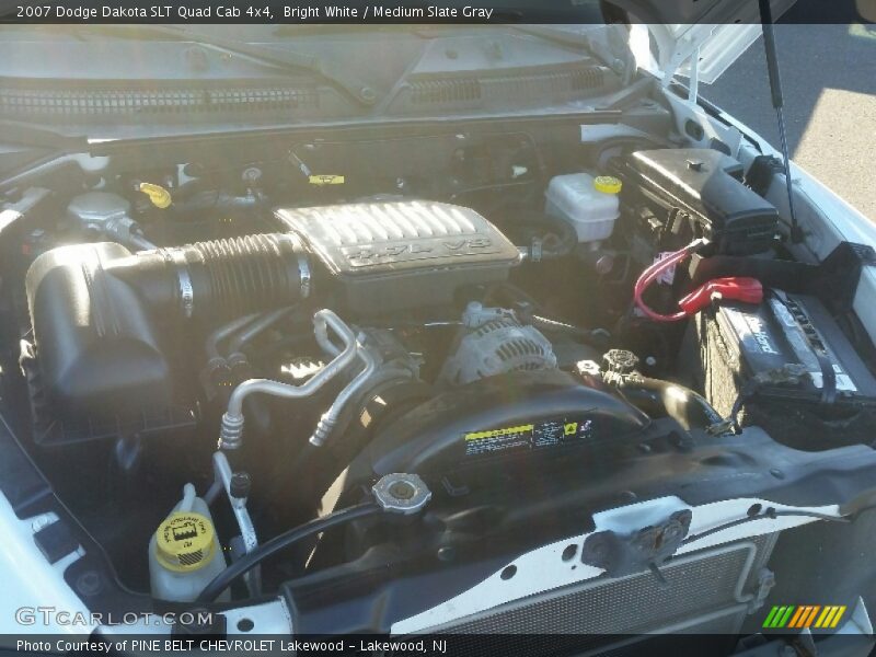 Bright White / Medium Slate Gray 2007 Dodge Dakota SLT Quad Cab 4x4