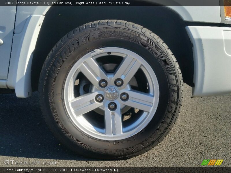Bright White / Medium Slate Gray 2007 Dodge Dakota SLT Quad Cab 4x4