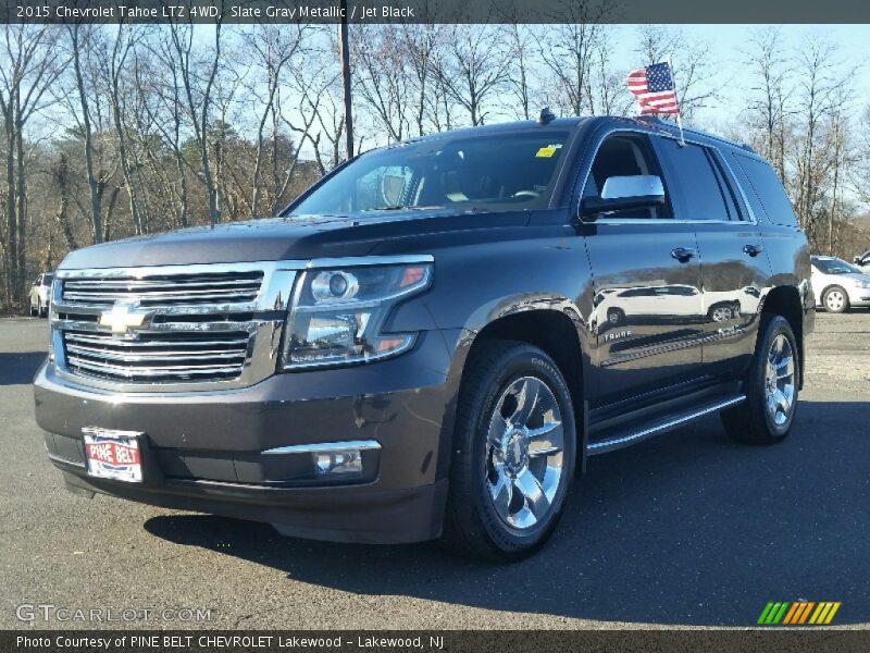Slate Gray Metallic / Jet Black 2015 Chevrolet Tahoe LTZ 4WD
