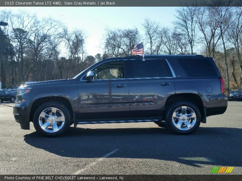 Slate Gray Metallic / Jet Black 2015 Chevrolet Tahoe LTZ 4WD