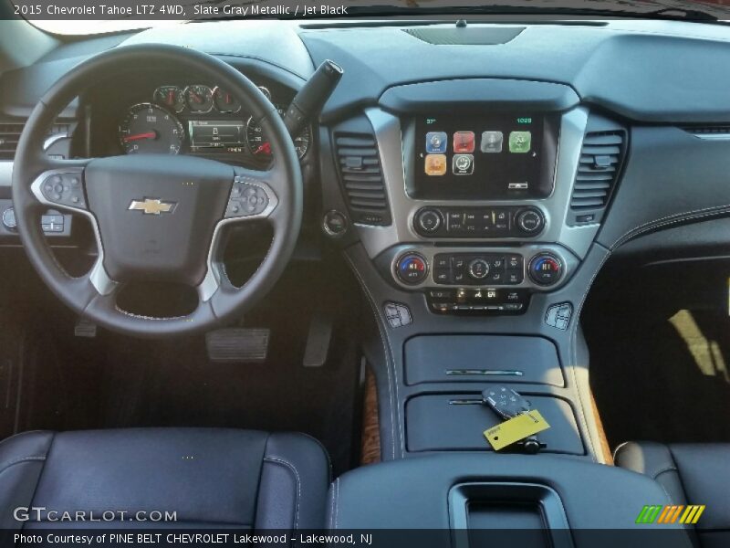 Slate Gray Metallic / Jet Black 2015 Chevrolet Tahoe LTZ 4WD