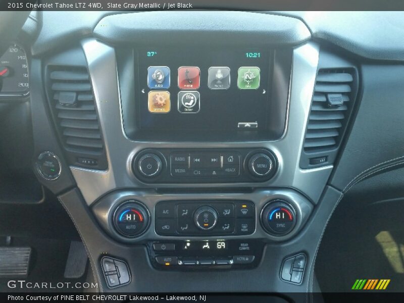 Slate Gray Metallic / Jet Black 2015 Chevrolet Tahoe LTZ 4WD
