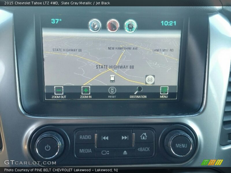 Slate Gray Metallic / Jet Black 2015 Chevrolet Tahoe LTZ 4WD