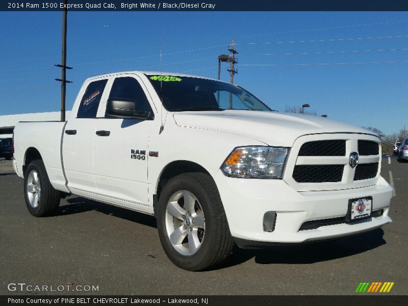 Bright White / Black/Diesel Gray 2014 Ram 1500 Express Quad Cab