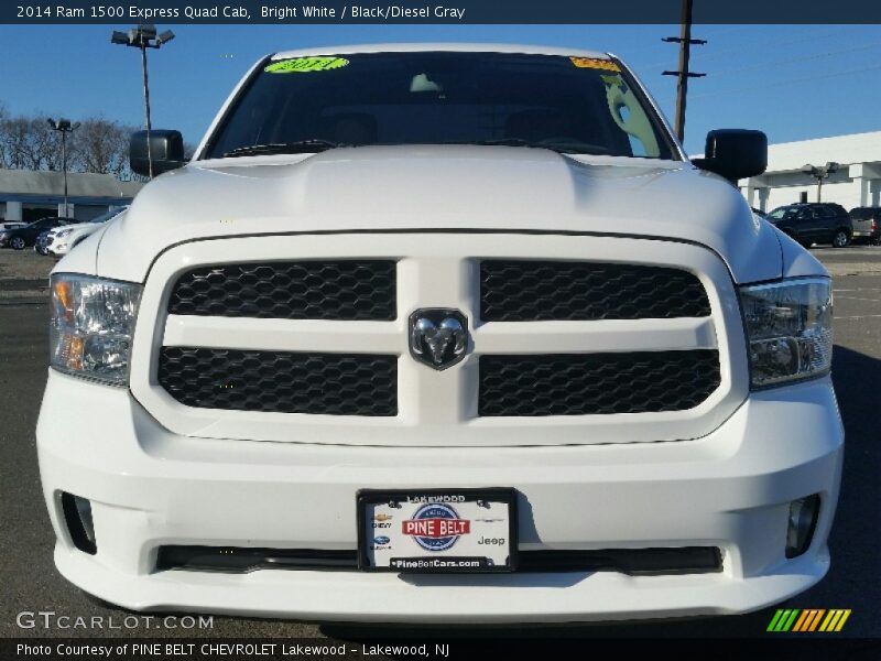 Bright White / Black/Diesel Gray 2014 Ram 1500 Express Quad Cab