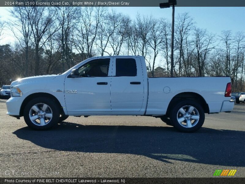 Bright White / Black/Diesel Gray 2014 Ram 1500 Express Quad Cab