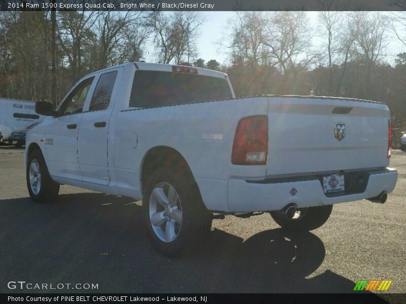 Bright White / Black/Diesel Gray 2014 Ram 1500 Express Quad Cab