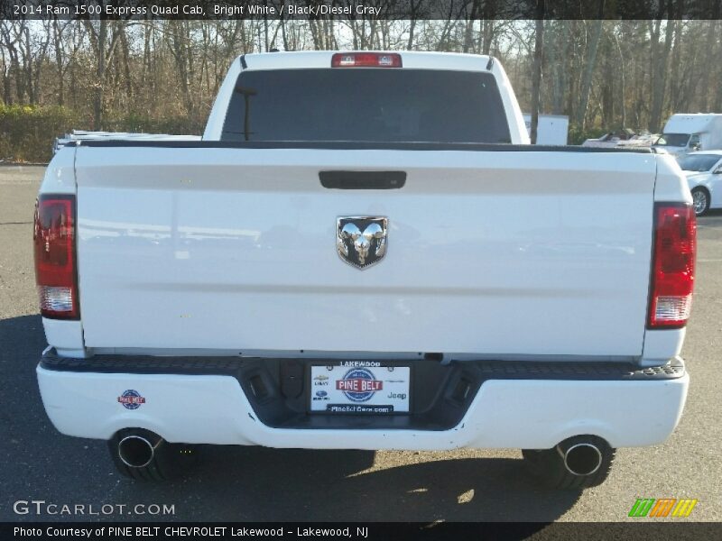 Bright White / Black/Diesel Gray 2014 Ram 1500 Express Quad Cab