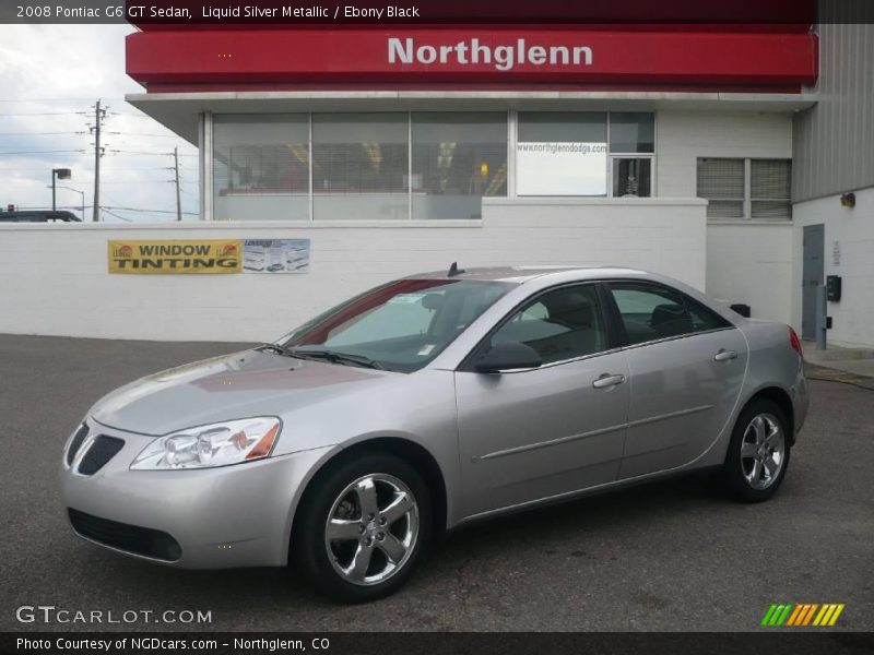 Liquid Silver Metallic / Ebony Black 2008 Pontiac G6 GT Sedan