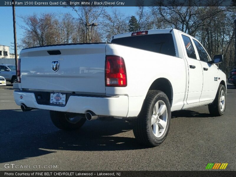 Bright White / Black/Diesel Gray 2014 Ram 1500 Express Quad Cab