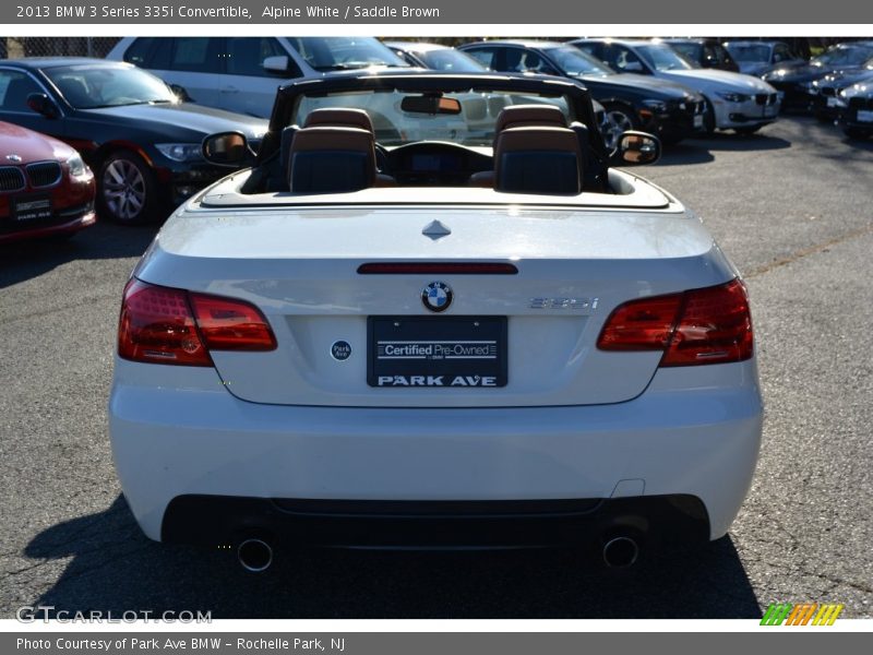 Alpine White / Saddle Brown 2013 BMW 3 Series 335i Convertible