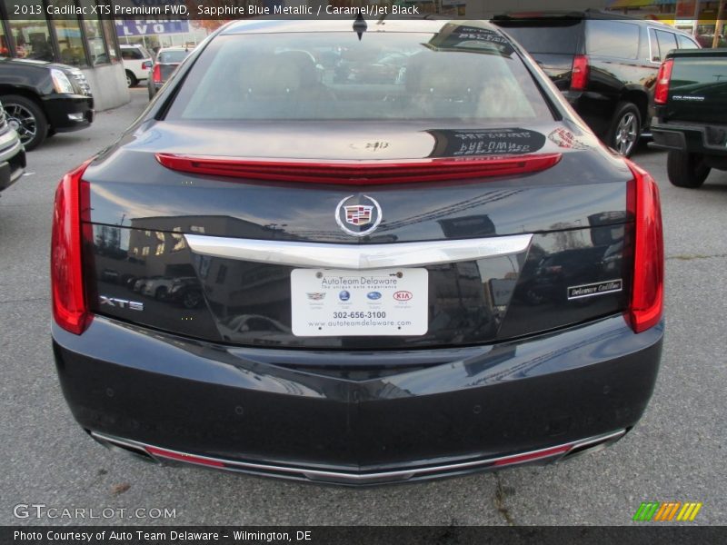 Sapphire Blue Metallic / Caramel/Jet Black 2013 Cadillac XTS Premium FWD