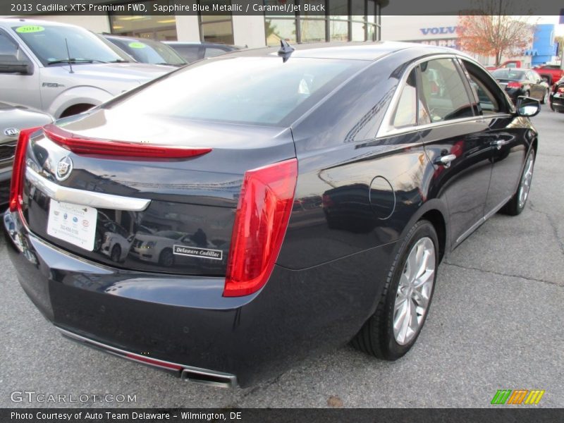 Sapphire Blue Metallic / Caramel/Jet Black 2013 Cadillac XTS Premium FWD