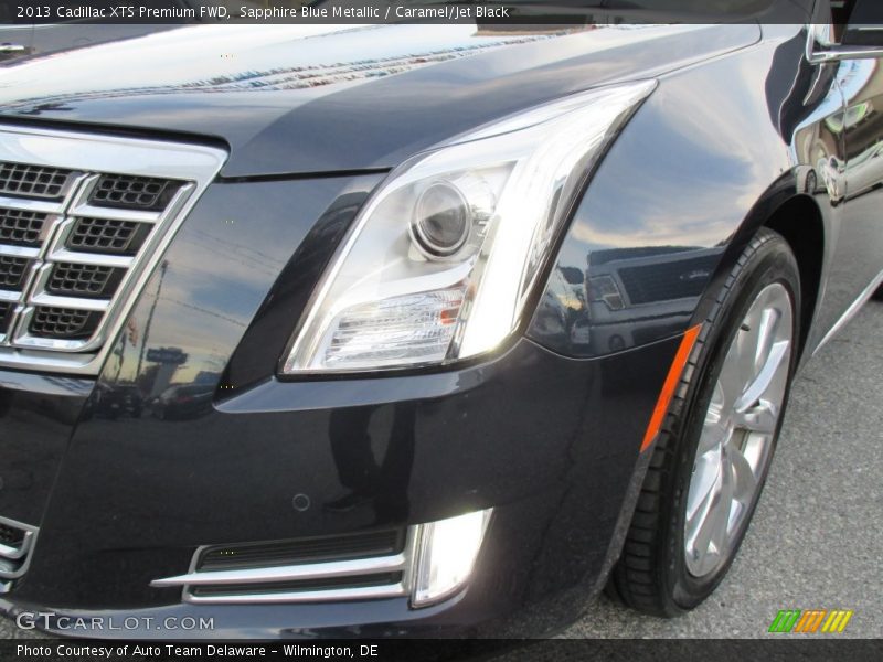 Sapphire Blue Metallic / Caramel/Jet Black 2013 Cadillac XTS Premium FWD