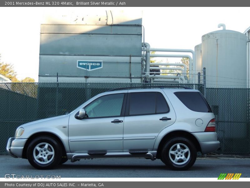 Brilliant Silver Metallic / Ash 2001 Mercedes-Benz ML 320 4Matic