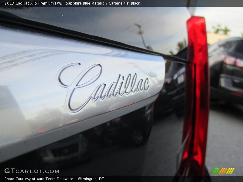 Sapphire Blue Metallic / Caramel/Jet Black 2013 Cadillac XTS Premium FWD