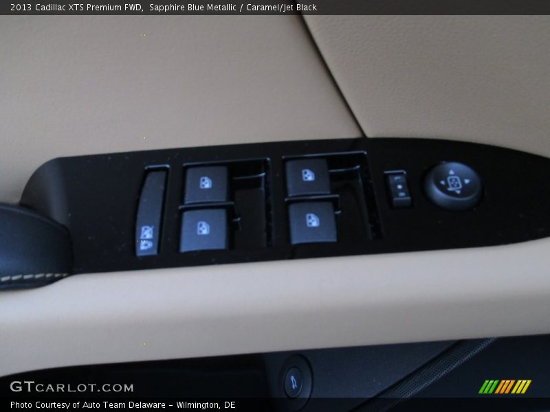Sapphire Blue Metallic / Caramel/Jet Black 2013 Cadillac XTS Premium FWD