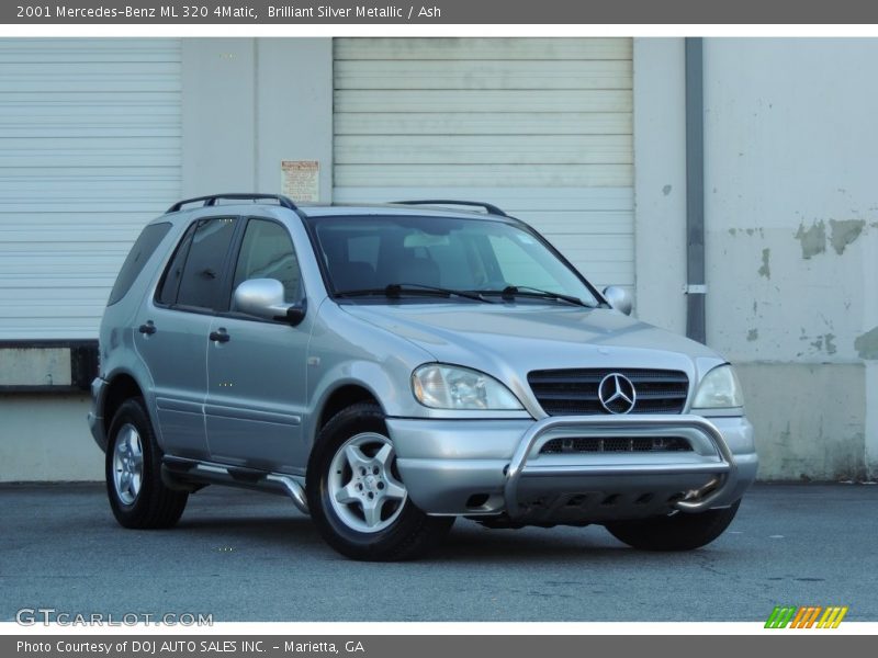 Brilliant Silver Metallic / Ash 2001 Mercedes-Benz ML 320 4Matic