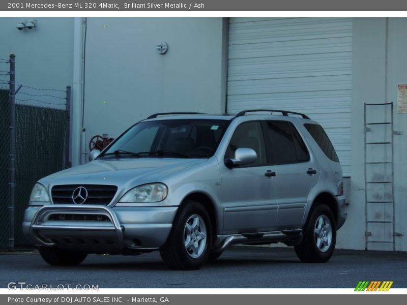 Brilliant Silver Metallic / Ash 2001 Mercedes-Benz ML 320 4Matic