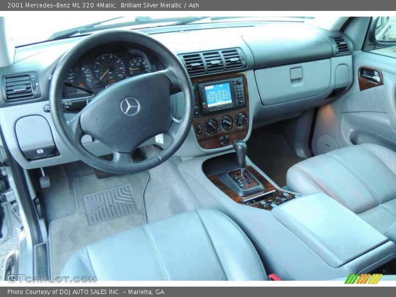 Brilliant Silver Metallic / Ash 2001 Mercedes-Benz ML 320 4Matic