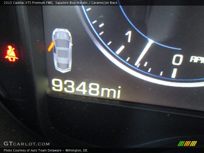 Sapphire Blue Metallic / Caramel/Jet Black 2013 Cadillac XTS Premium FWD