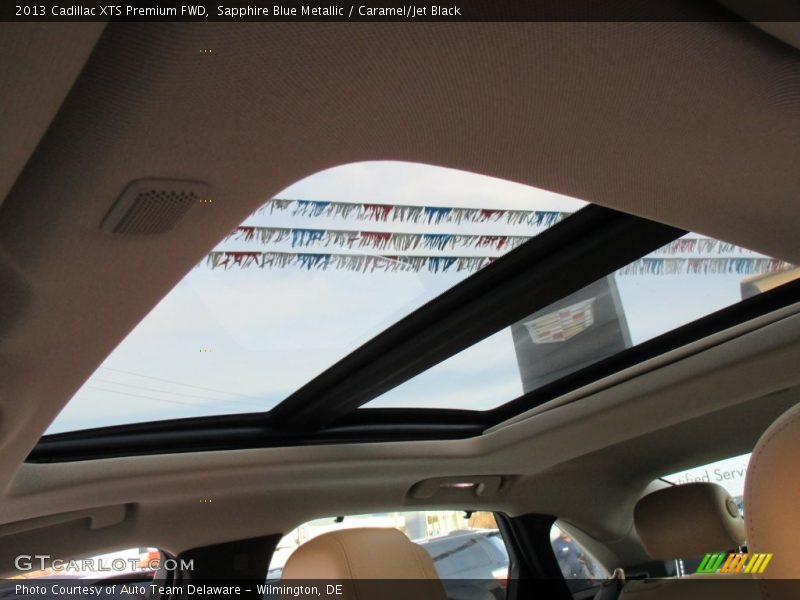 Sapphire Blue Metallic / Caramel/Jet Black 2013 Cadillac XTS Premium FWD