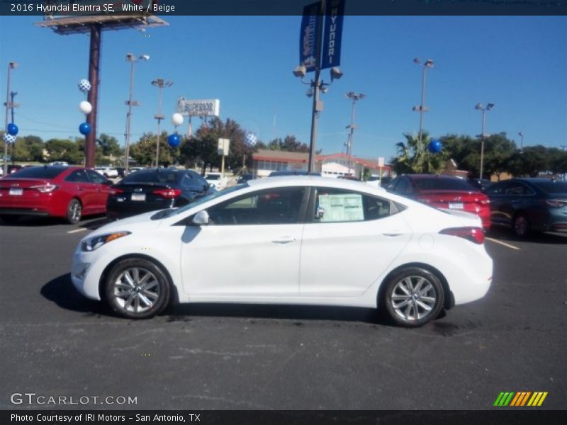 White / Beige 2016 Hyundai Elantra SE