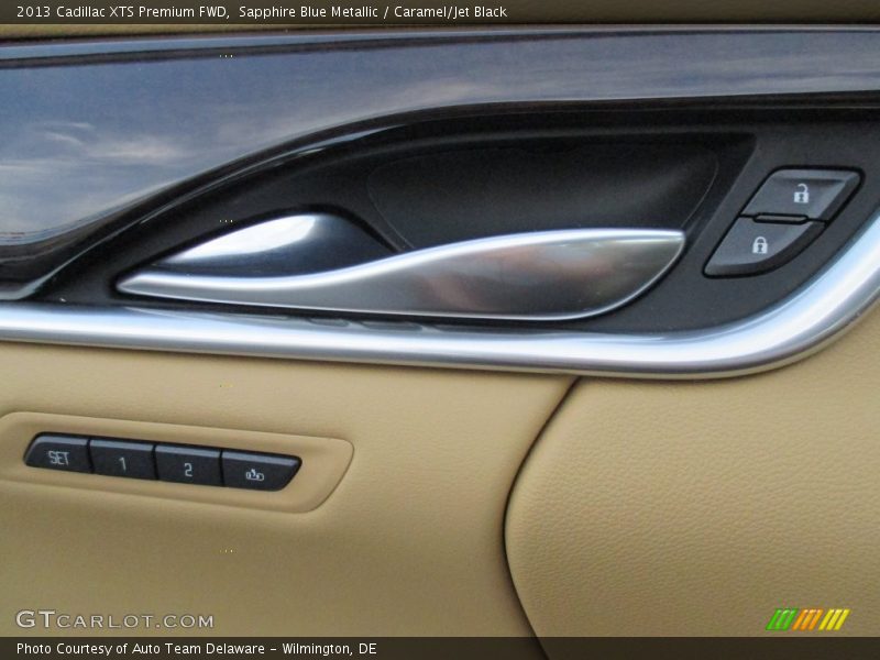 Sapphire Blue Metallic / Caramel/Jet Black 2013 Cadillac XTS Premium FWD