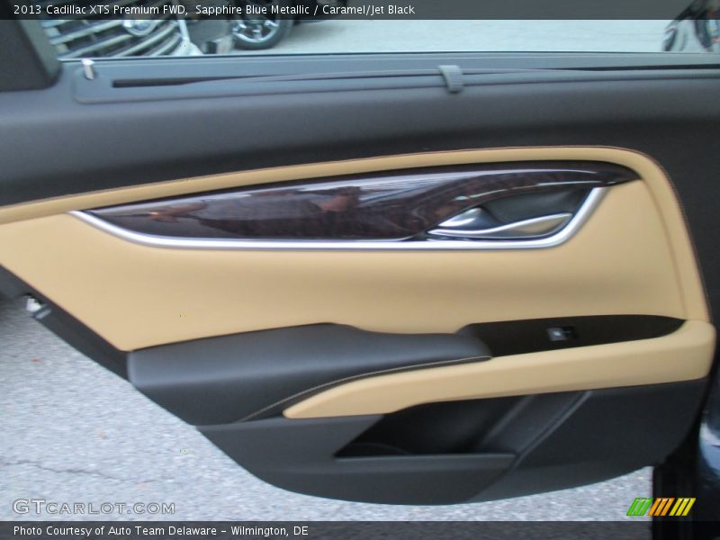 Sapphire Blue Metallic / Caramel/Jet Black 2013 Cadillac XTS Premium FWD