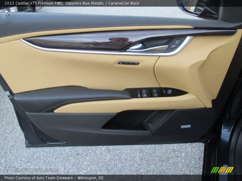 Sapphire Blue Metallic / Caramel/Jet Black 2013 Cadillac XTS Premium FWD