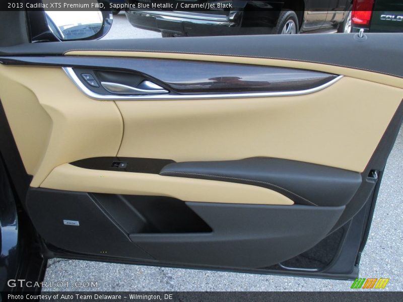 Sapphire Blue Metallic / Caramel/Jet Black 2013 Cadillac XTS Premium FWD