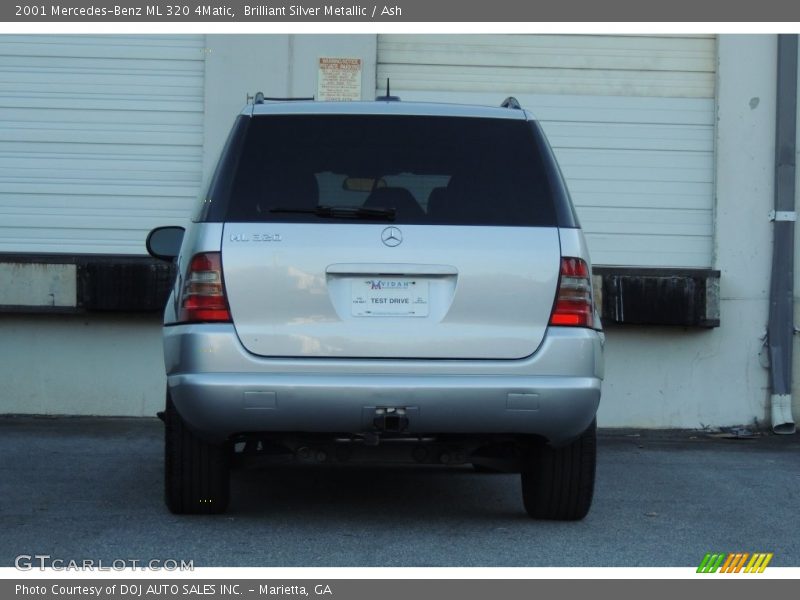 Brilliant Silver Metallic / Ash 2001 Mercedes-Benz ML 320 4Matic