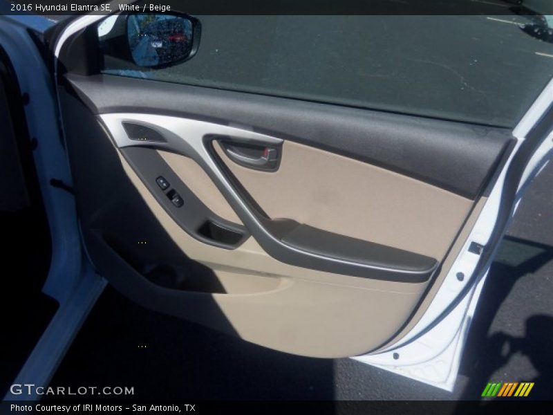 White / Beige 2016 Hyundai Elantra SE