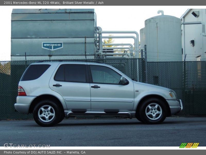 Brilliant Silver Metallic / Ash 2001 Mercedes-Benz ML 320 4Matic