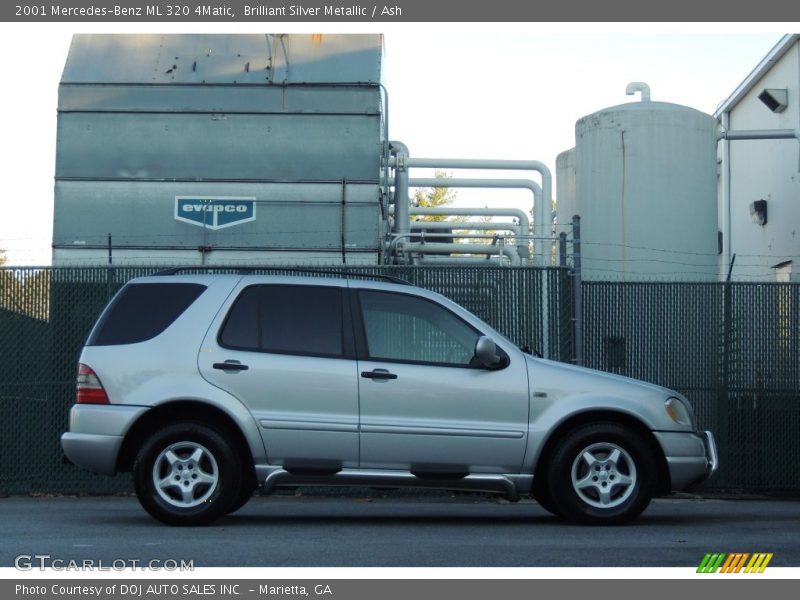 Brilliant Silver Metallic / Ash 2001 Mercedes-Benz ML 320 4Matic
