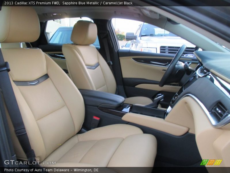 Sapphire Blue Metallic / Caramel/Jet Black 2013 Cadillac XTS Premium FWD