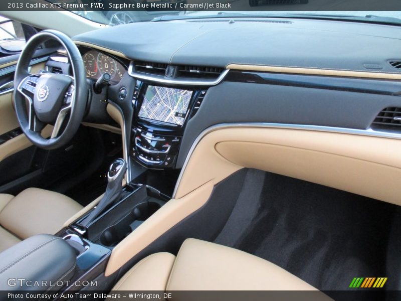 Sapphire Blue Metallic / Caramel/Jet Black 2013 Cadillac XTS Premium FWD