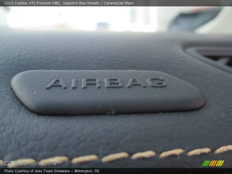 Sapphire Blue Metallic / Caramel/Jet Black 2013 Cadillac XTS Premium FWD
