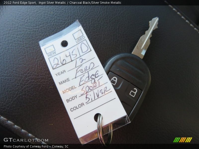 Ingot Silver Metallic / Charcoal Black/Silver Smoke Metallic 2012 Ford Edge Sport