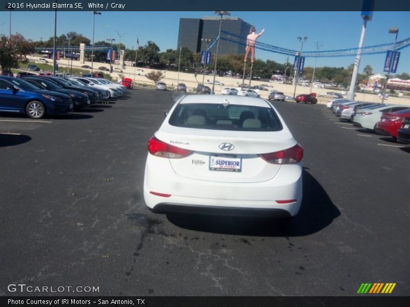 White / Gray 2016 Hyundai Elantra SE