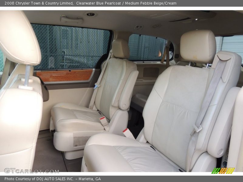 Clearwater Blue Pearlcoat / Medium Pebble Beige/Cream 2008 Chrysler Town & Country Limited