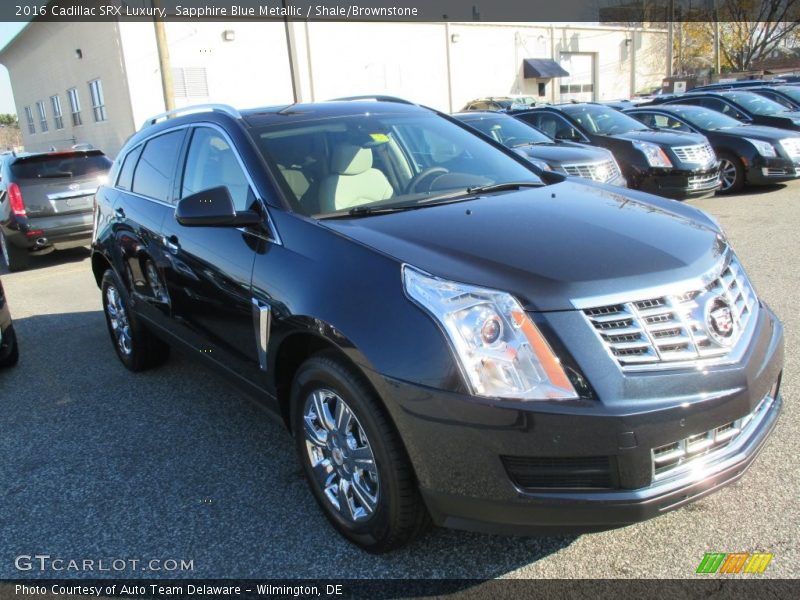 Sapphire Blue Metallic / Shale/Brownstone 2016 Cadillac SRX Luxury