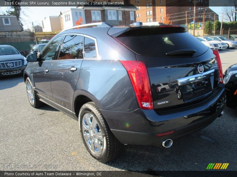Sapphire Blue Metallic / Shale/Brownstone 2016 Cadillac SRX Luxury