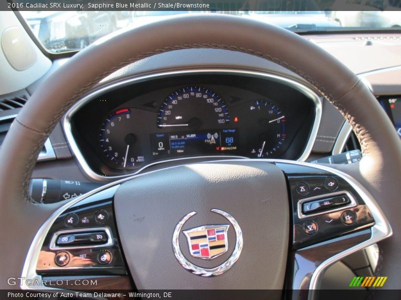 Sapphire Blue Metallic / Shale/Brownstone 2016 Cadillac SRX Luxury