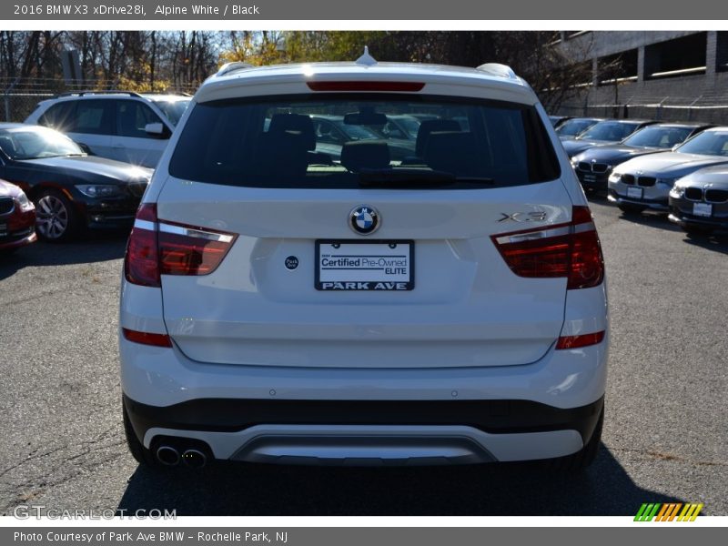 Alpine White / Black 2016 BMW X3 xDrive28i
