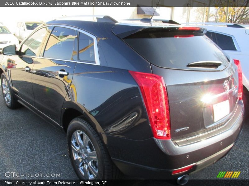 Sapphire Blue Metallic / Shale/Brownstone 2016 Cadillac SRX Luxury