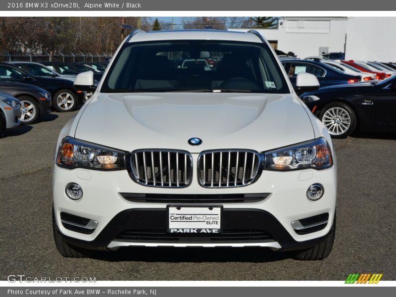Alpine White / Black 2016 BMW X3 xDrive28i