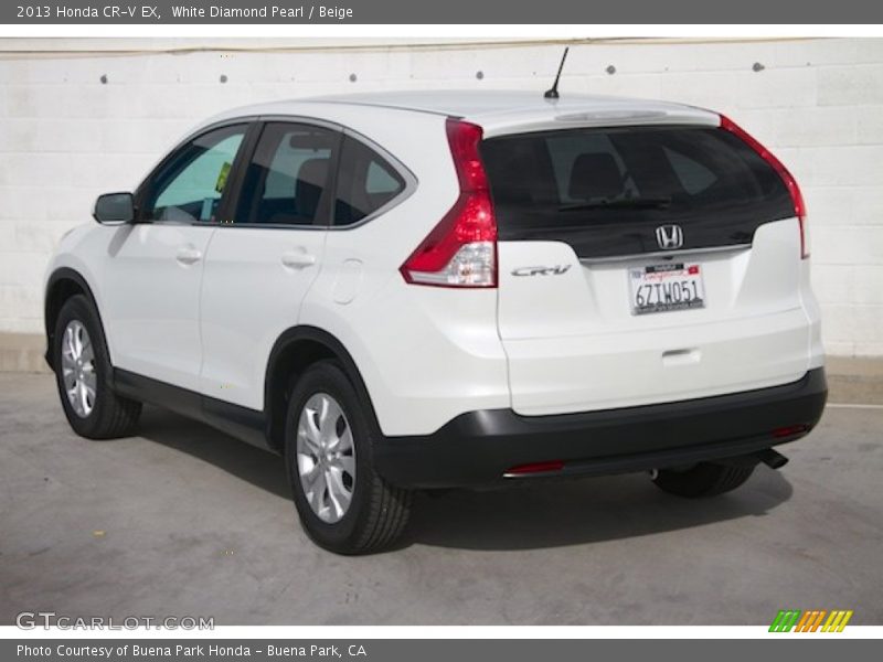 White Diamond Pearl / Beige 2013 Honda CR-V EX