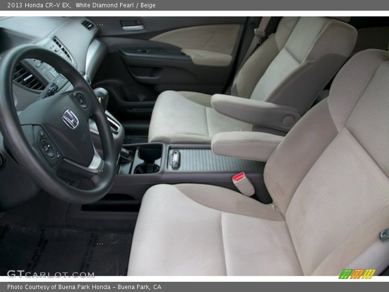 White Diamond Pearl / Beige 2013 Honda CR-V EX