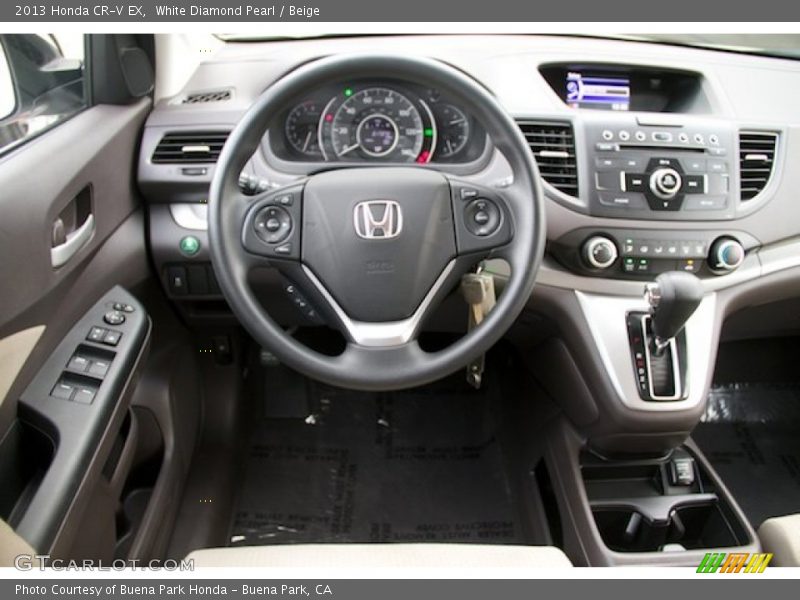 White Diamond Pearl / Beige 2013 Honda CR-V EX